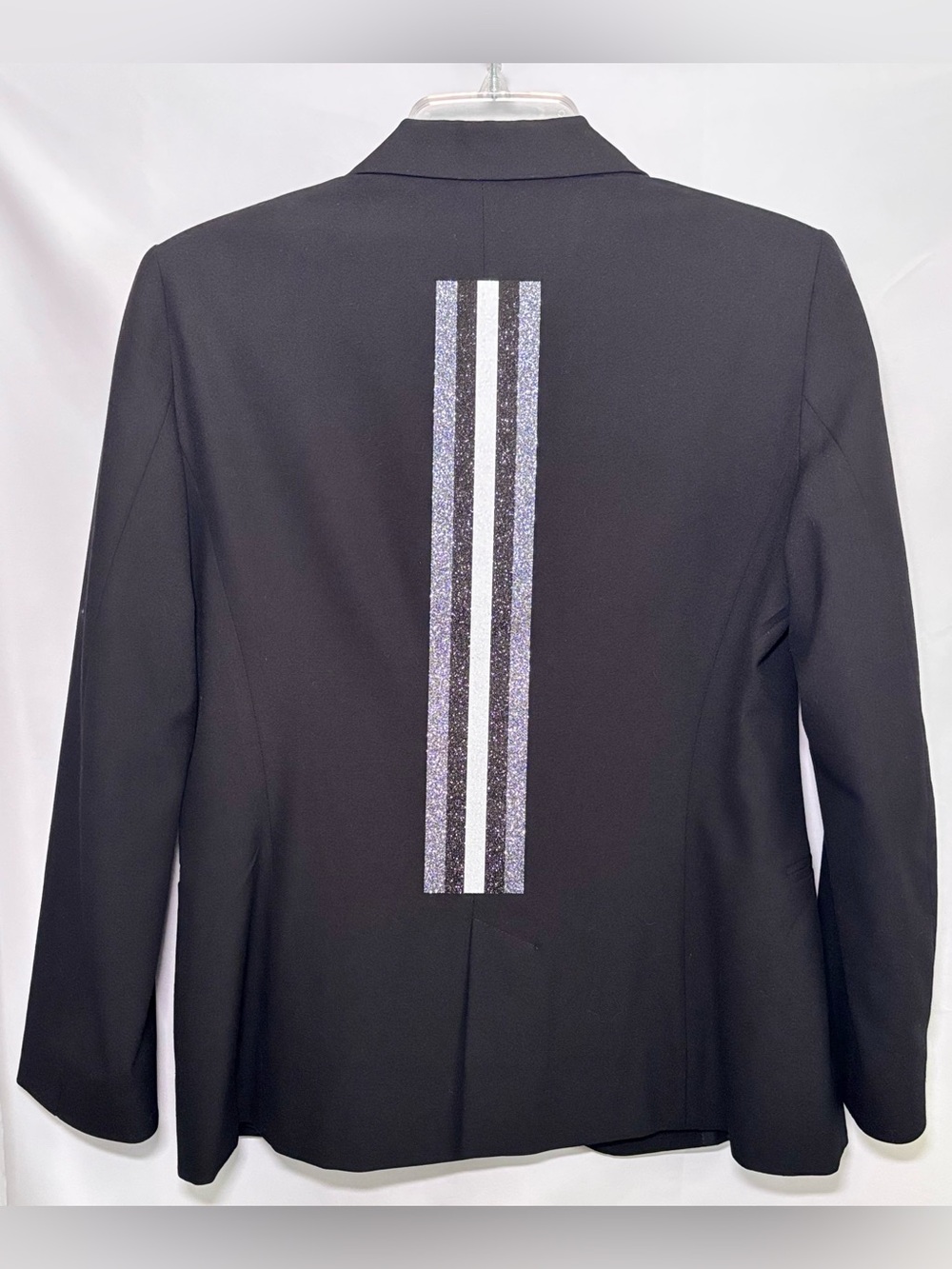 Hipchik Couture Black Blazer w/ Glitter Stripes on Back